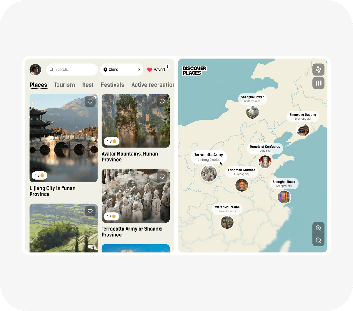 Discover places